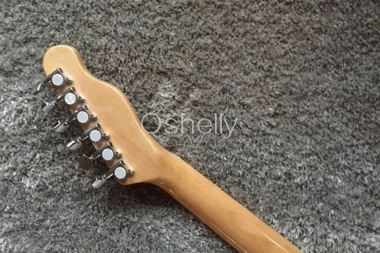 Высшее качество QShelly пользовательский розовый левшей F отверстие pearloid pickguard maple neck