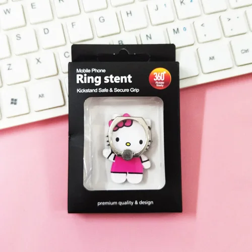 Кольцо-держатель мобильного телефона металлическая подставка для пальца кольцо-держатель мобильного телефона 360 градусов Универсальный кронштейн - Цвет: Розовый