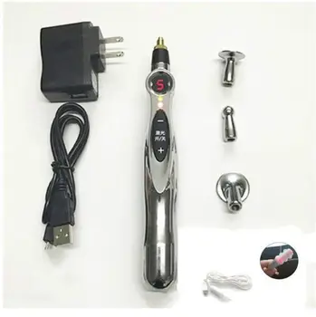 

Multi -functional Laser Energy Meridian Pen electronic acupuncture point massage Therapy Rechargeable With laser nose sheath