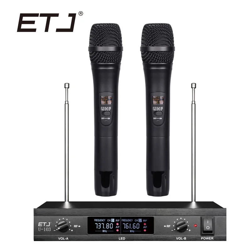 ETJ бренд двойной беспроводной микрофон изменяемый ручной поясной беспроводной микрофон U-103 - Цвет: Model 2