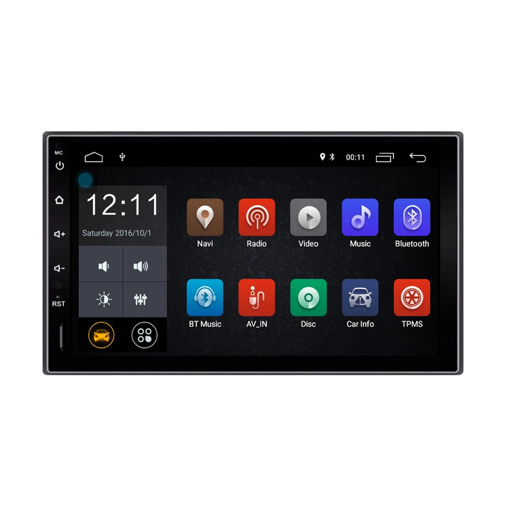 2 Din Android 7 1 Автомобильный мультимедийный плеер дюймов gps навигатор Wifi Bluetooth USB
