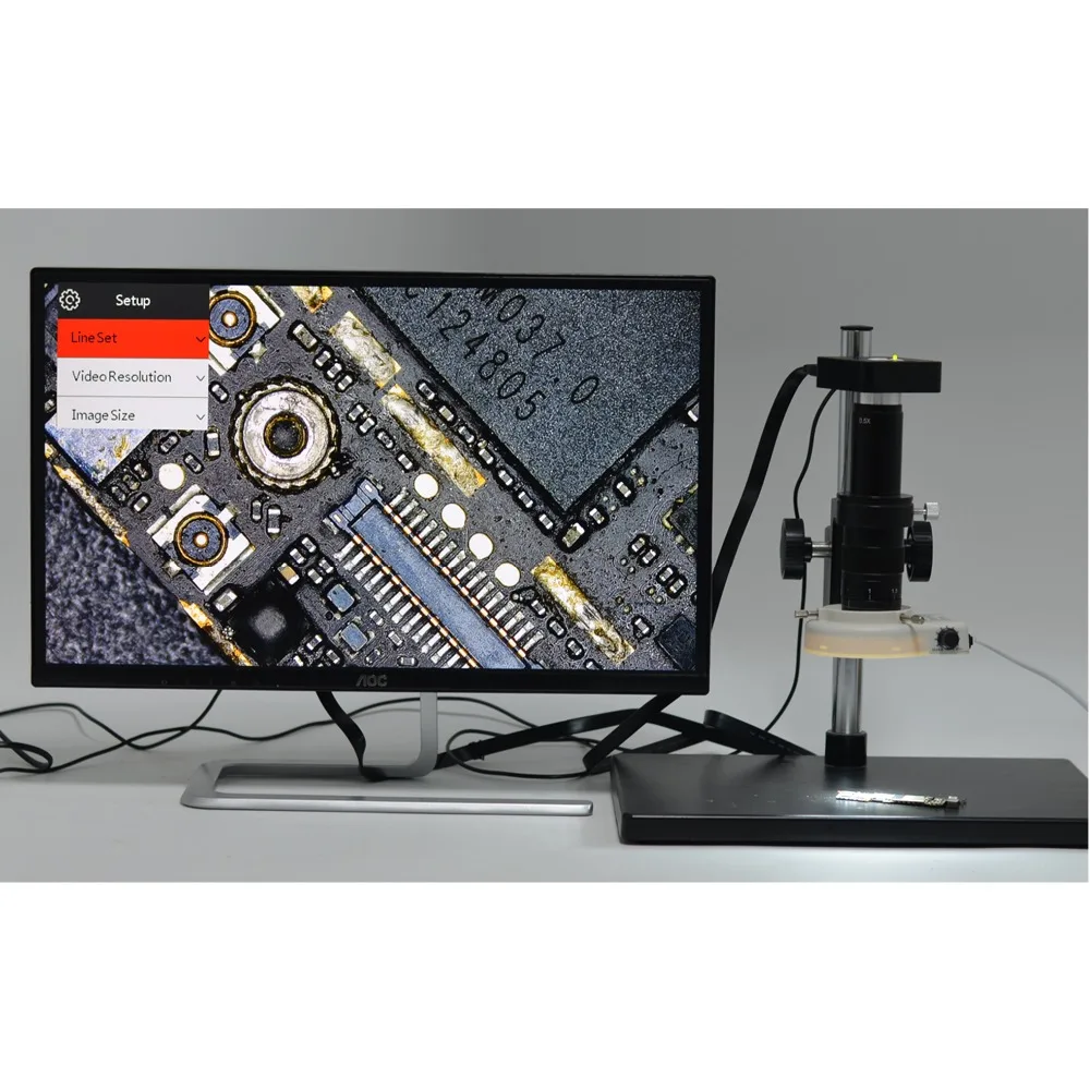 Микроскоп Цифровой 16 МП HDMI USB 60 светодиодов ЖК экран 8 дюймов|Микроскопы| |