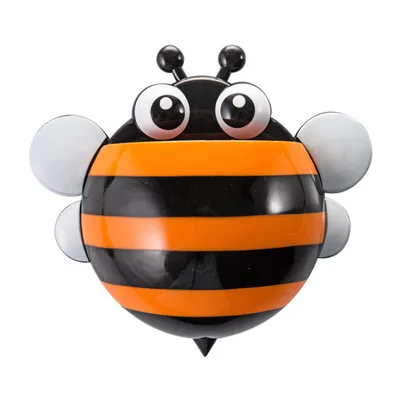 Bee Orange Настенный держатель для зубных щеток, крепкая присоска для хранения зубной пасты улитки, держатель для хранения ванной, лоток для ванны, органайзер для мыла - Цвет: Bee Orange
