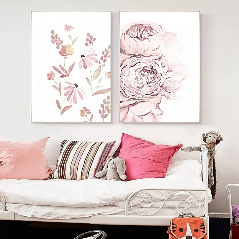 Cartoon Rabbit Girl Painting Girls Room Decor