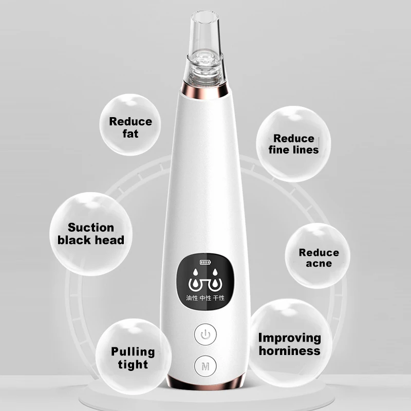 Electric Pore Acne Pimple Removal Vacuum Suction Blackhead Vacuum Remover Face Deep Cleaner Facial Diamond Clean Skin SPA Tool