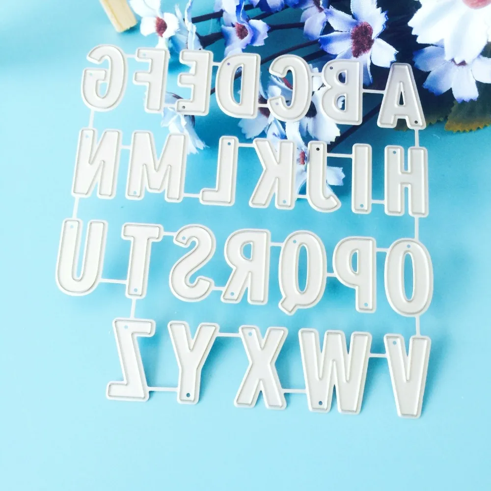 

26Pcs/Set Alphabet Letters Metal Cutting Dies Decorative DIY Scrapbooking Steel Craft Embossing Paper Card Album Stencils Dies