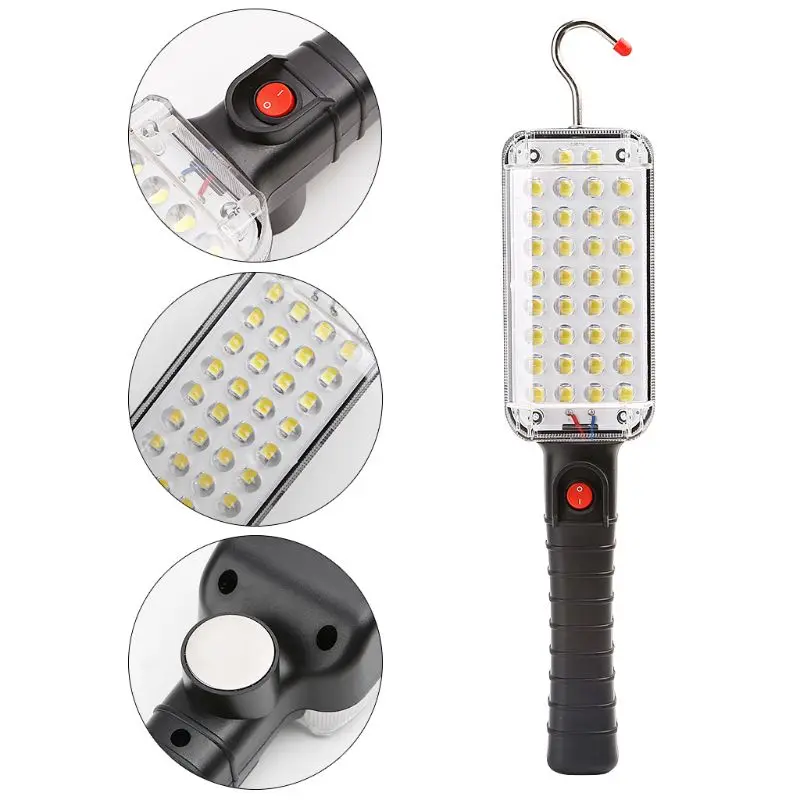 Portable USB Rechargeable Work Light COB Repairing Lamp With Magnet & Hook 34 LE