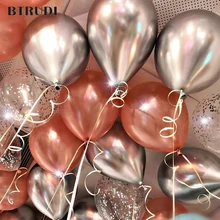 BTRUDI 30pcs/lot Metallic balloon rose golden latex balloon birthday party decorations wedding favors and gifts party supplies