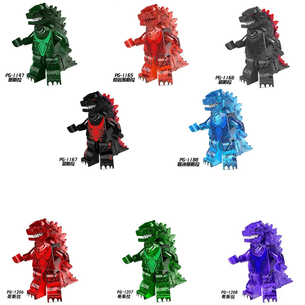 

8pcs/lot dinosaur Legoings Movies Giant Monster Dolls Building Blocks Education Action Figures Toys for Children Brick