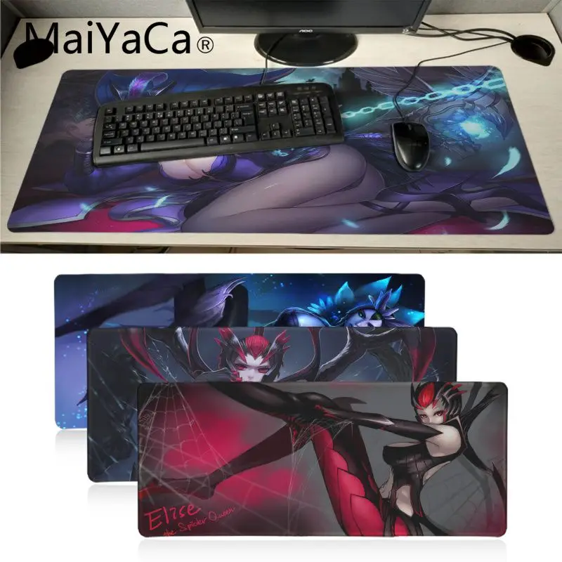 

MaiYaCa League of Legends ELise gamer play mats Mousepad Large Gaming Mouse Pad Anti-slip Perfect Locking PC Computer desk mat