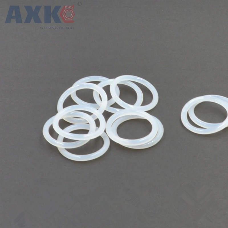 AXK White Silicon O Ring Gasket 2.5mm Thickness Food Grade Rubber O