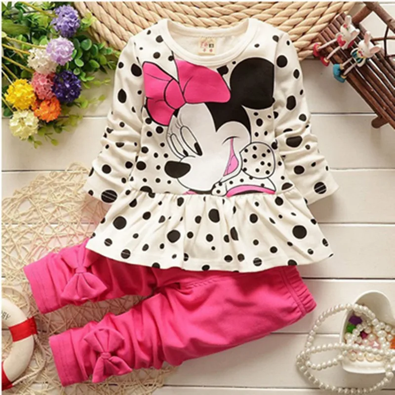 

Toddler Girls Clothing Sets Baby girls Cotton Printed Long sleeve T-shirt Tops And Pants Suit Kids Fashion Sports Clothes Set