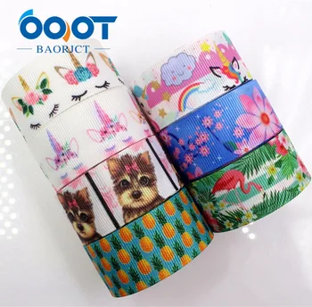 

OOOT BAORJCT 184096 25 mm 10 yards Cartoon Ribbons Thermal transfer Printed grosgrain Wedding Accessories DIY handmade material