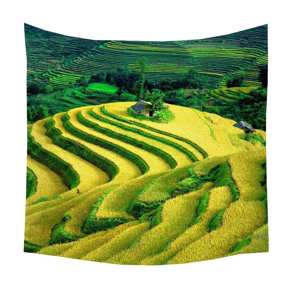 Boniu гобелен с натуральным пейзажем, настенный гобелен из полиэфирной ткани, цветочные декоративные гобелены с пейзажным принтом, гобелен хиппи