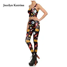 Jocelyn Katrina 2 шт. Для женщин комплекты для йоги фитнеса бюстгальтер штаны-леггинсы спортивный комплект для тренажерного зала, состоящий из тренировки пикантная спортивная одежда леггинсы для бега Костюмы