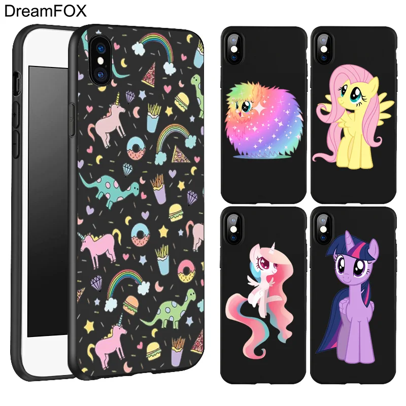 DREAMFOX L078 Радужный Черный Мягкий ТПУ силиконовый чехол для Apple iPhone 11 Pro XR XS Max X 8 7 6 6S