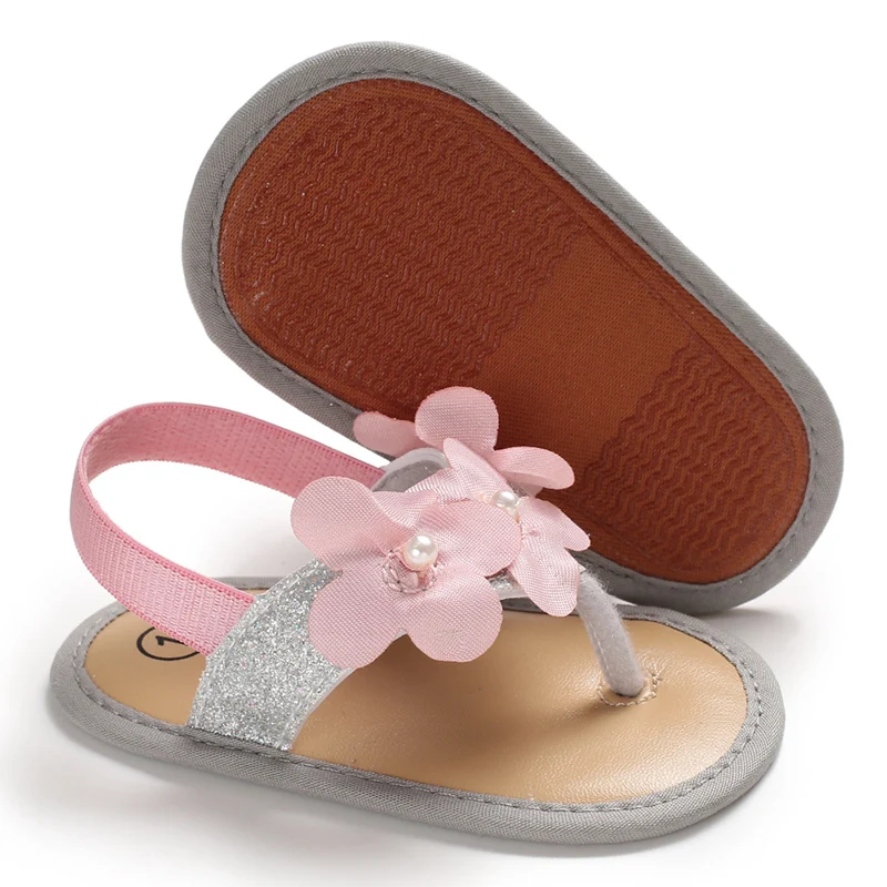 Брендовые новые летние сандалии для новорожденных девочек, цветочные груши, мягкая подошва, детская обувь, летние сандалии принцессы для девочек
