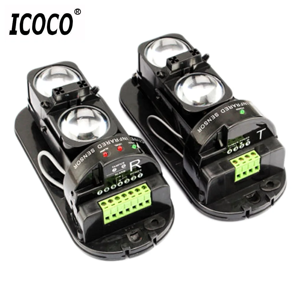 

ICOCO New Wireless Photoelectric Dual Beam Infrared Detector/Sensor (Transmitter Receiver) outdoor 100M Home Garden Security