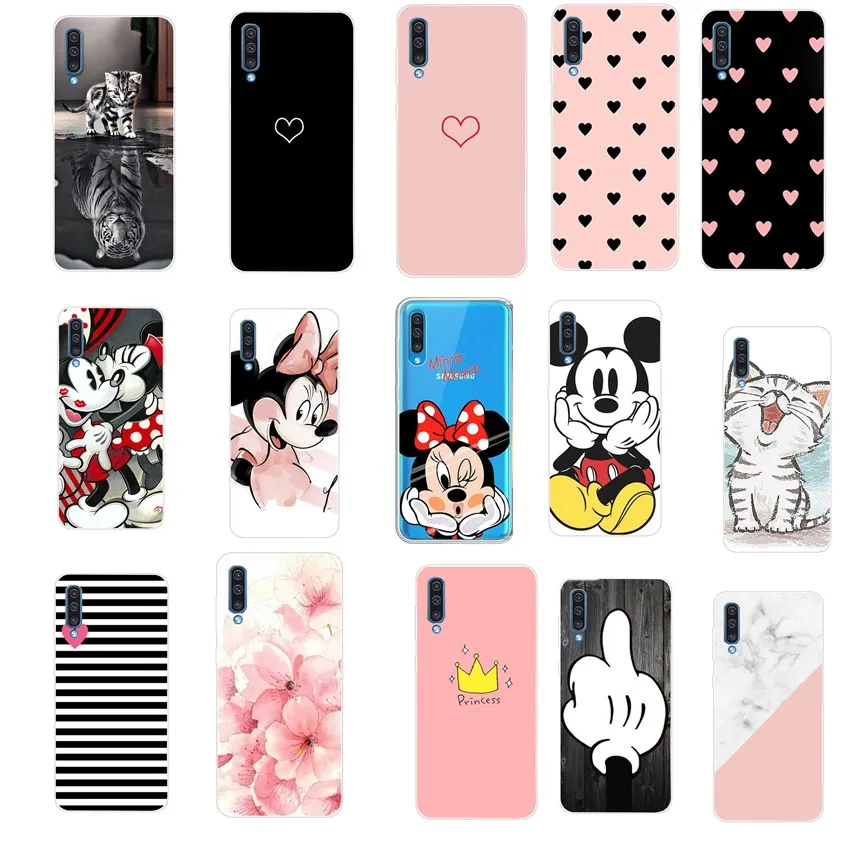 For Samsung Galaxy A40 Case Clear Flowers Cactus Pattern Soft Silicon Phone Cases A 40 A405 A405F Tpu Cover Capa |