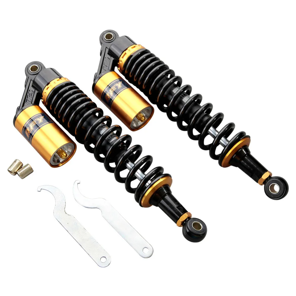 

Motorcycle Suspension Air Shocks Absorber for Yamaha Honda Kawasaki Suzuki Quad Bike Universal 13.5" 340mm Eye/Eye Model 2pcs