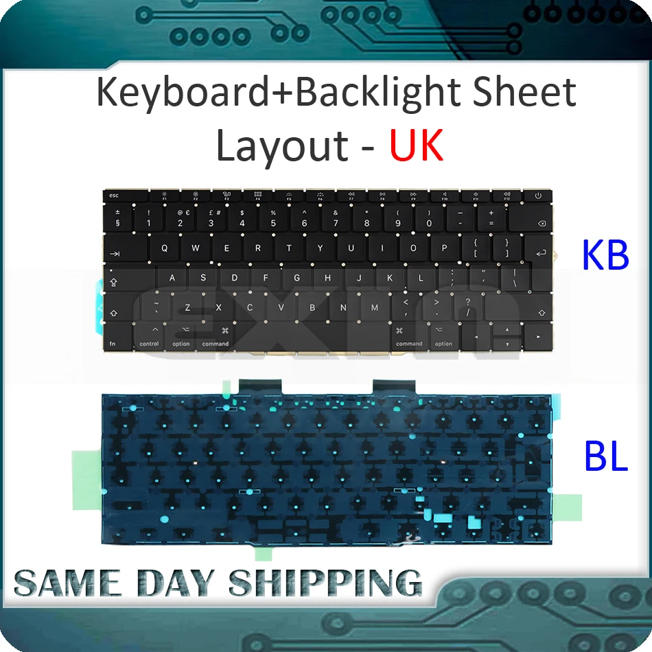 Подлинная новая клавиатура A1708 UK для Macbook Pro 13 3 &quotRetina клавиатуры с подсветкой