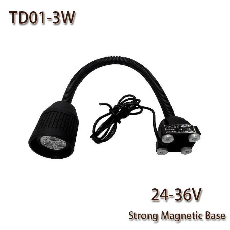 

HNTD 3W DC 24V/36V LED Soft Rod lamp Magnetic Base TD01 CNC Machine work light LED spotlights Cheap and fine Free shipping