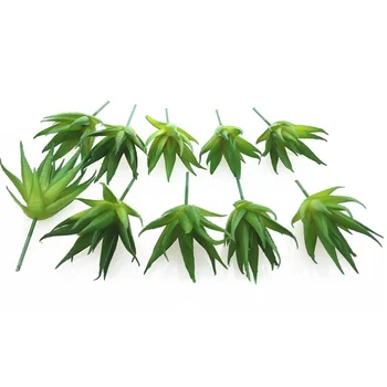 

INDIGO -Wholesale 200pcs Mini Green Artificial Succulent Plant African Aloe Plastic Flower Table Decoration Free Shipping