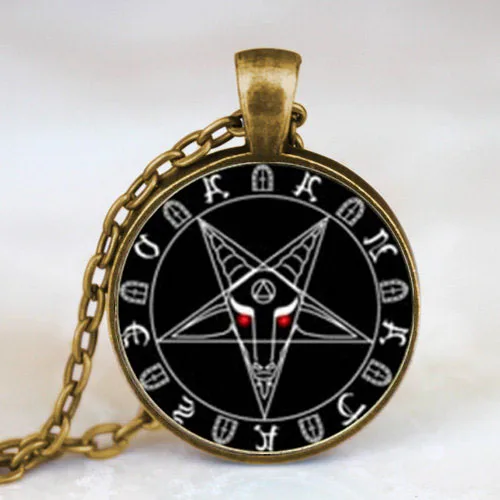 Винтажное свадебное ожерелье Satanic Symbol Satan Baphomet кулон dr who Очаровательная цепочка 1