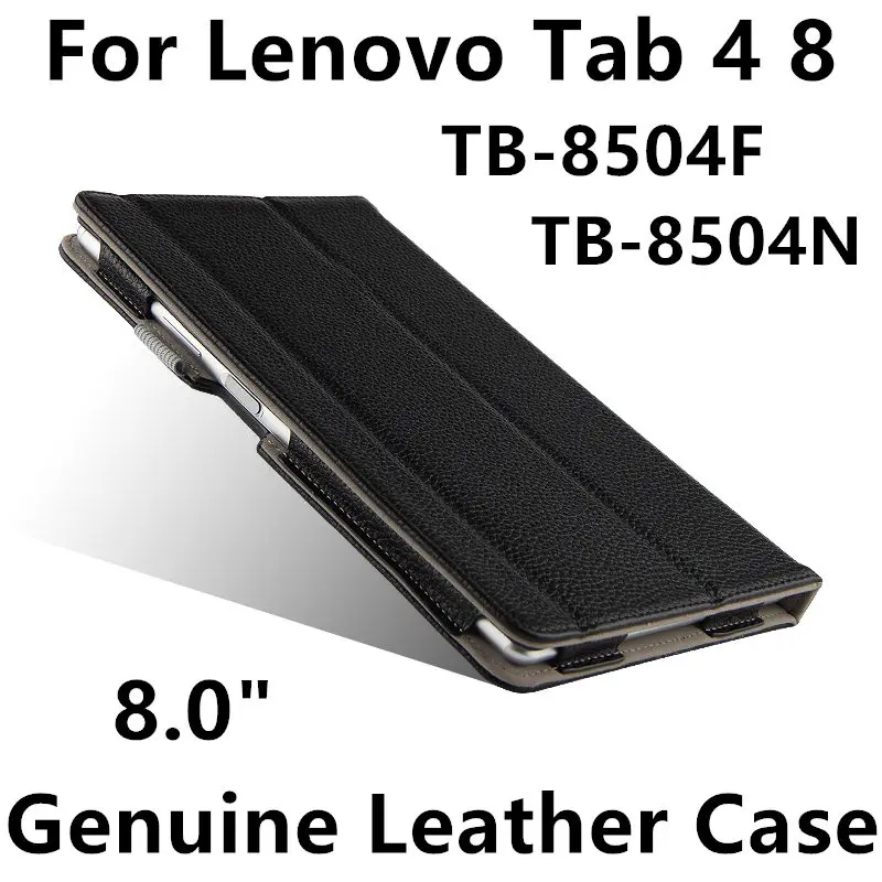 

Case Cowhide For Lenovo Tab 4 8 Protective Protector smart cover Genuine Leather TB-8504F TB-8504N Sleeve Tablet tab48 8.0 inch