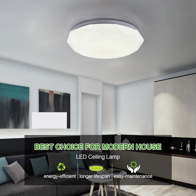 

Modern 36w 48w LED Ceiling Light Lamps 110V 220V Living Bedroom Kitchen Lamp Surface Mounting Ceiling Light