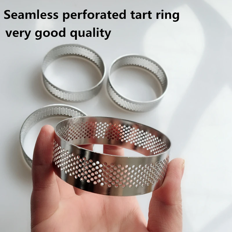 7/8CM Stainless Steel Tart Ring Round Pie Quiche Shell Mold Circle Pan Ring