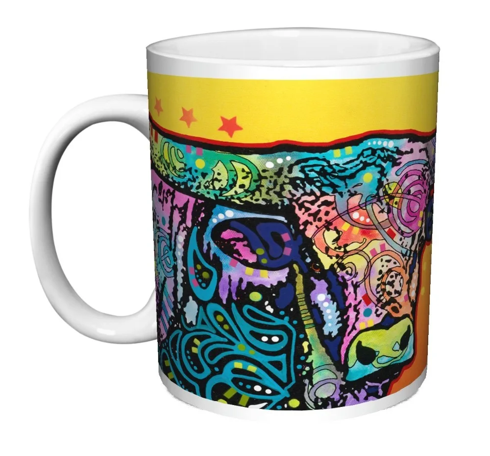 Bull Modern Animal Art Decorative Ceramic Gift Coffee (Tea, Cocoa) cups