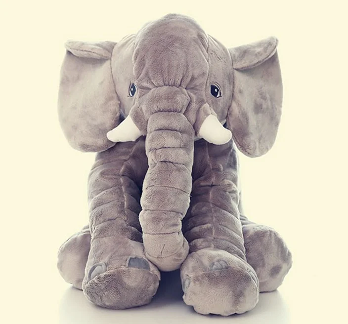 

[TOP] 60CM Giant Elephant Plush Toy soft Skin Infant Stuffed Animal Doll Kids Sleeping pillow cover (without stuff) Baby Toy