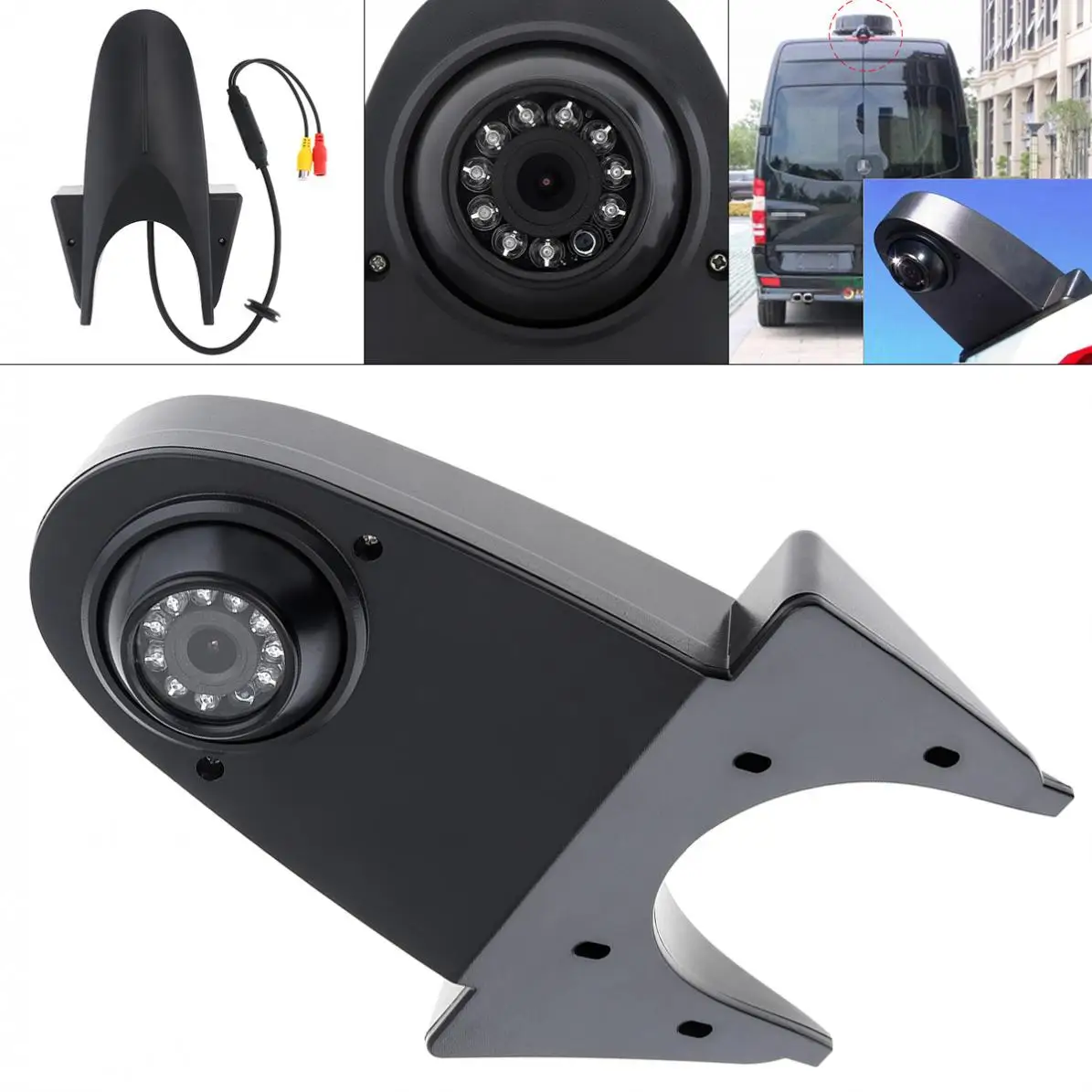 

12V 1W Universal 170° Wide Angle Car Rear View Camera Night Vision Auto Rear Side Reverse Infrared Camera