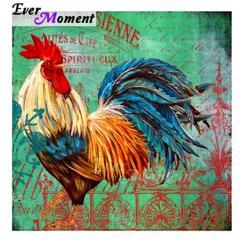 

Ever Moment Diamond Painting Full Square Drill Handmade Rhinestone Cock DIY Mosaic Diamond Embroidery Decoration For Home 3F779