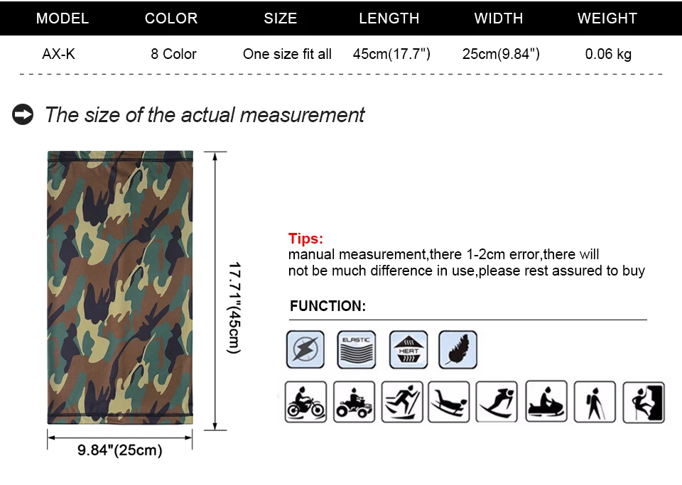 Цифровые камуфляжные трубчатые шарфы, снуд, бандана, гетры для шеи, дышащая Волшебная повязка на голову, защита для лица, велосипедная маска на половину лица, шарф