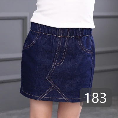 Коллекция года, джинсовая юбка для девочек возрастом от 1 года до 11 лет весенне-летняя детская одежда с эластичной резинкой на талии для девочек Jupes filles, модная одежда, Ropa de chicas - Цвет: 183 blue