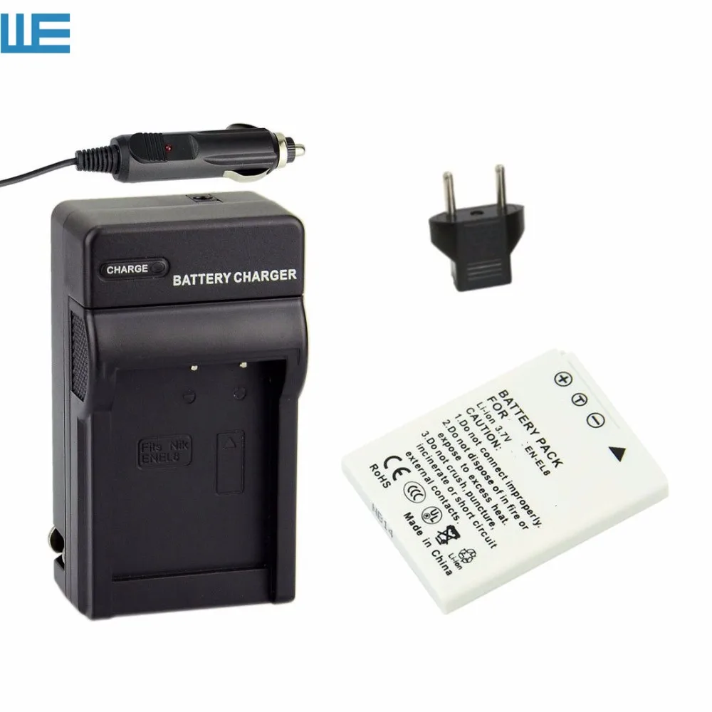 EN EL8, ENEL8 EL8 Camera Battery and Charger for Nikon Coolpix P1, P2