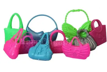 

10PCS/lot Cute Mixed Colorful Bag For Doll With Different Styles Fashion Toy Girls Kids Gift Dolls Accessories