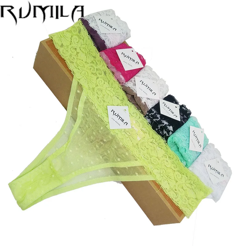 XXXXL 5 цветов сексуальные кружевные Хлопковые женские стринги нижнее белье с