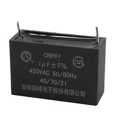 CBB61 1 мкФ AC450V 2 Клеммная пайка кондиционера конденсатор для потолочного