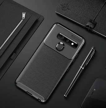 Перейти на Алиэкспресс и купить Для LG G8 ThinQ LMG820QM7 LM-G820UMB LMG820UM2 LM-G820N роскошный чехол из углеродного волокна с защитой от падения из мягкого ТПУ для LG G8S ThinQ
