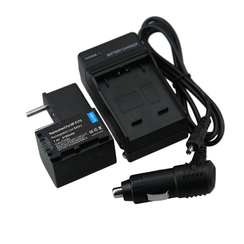 4PCS/Set NP FV70 NP FV70 NPFV70 Camera Battery+Charger+Car Charger+Plug For Sony HDR CX230 HDR