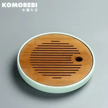 Komorebi традиционный для хранения чайника Китай Керамические ремесла китайский деревянный поднос для час классический кунг-фу чай натуральная деревянная подставка