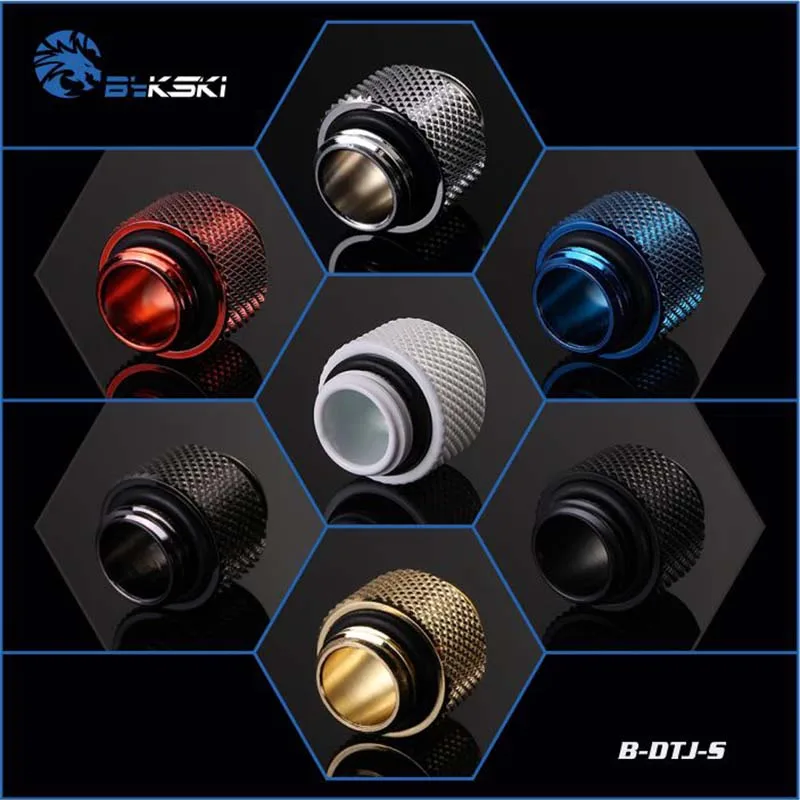 

Bykski water cooler Double Male Butted Fittings G1/4' dual external thread connection Diamond pattern multiple colour gadget