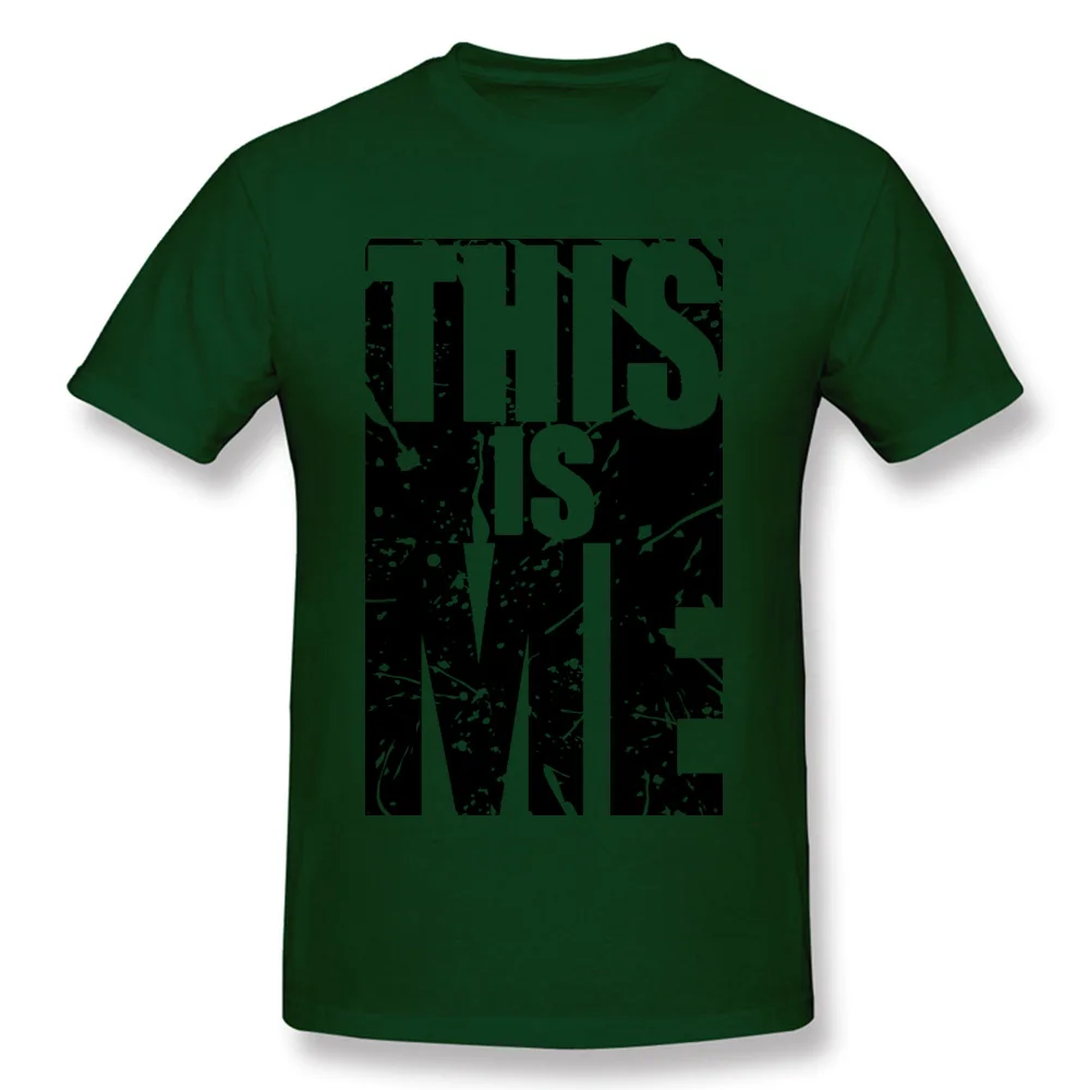 This-is-Me190619Y Fashion Casual Tops Shirt Round Collar Fall All Cotton Short Sleeve T-Shirt for Students Printed On Tees This-is-Me190619Y dark