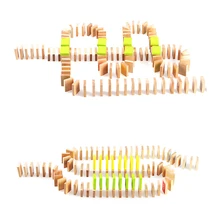 100 шт./лот, головоломка для раннего образования, когнитивные игрушки, деревянные кубики домино, фигурки, английские кубики домино
