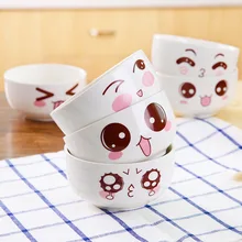 Дешевые студенческие креативные милые Мультяшные выразительные керамические чаши Ramen чаша семейная столовая посуда Корейский Японский Ресторан ремесла