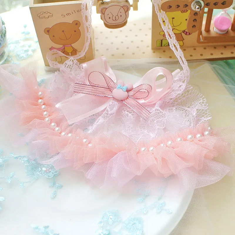

Korean Pet accessories Handmade with pet bib Teddy dog cat kitty mouthwash towel scarf