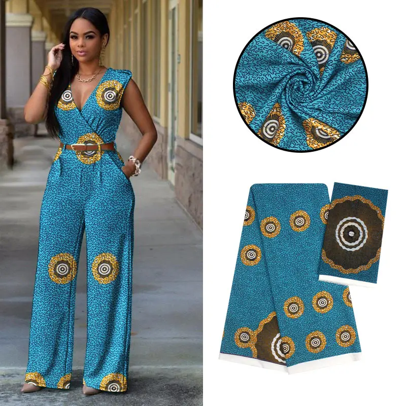 

African wax ankara 2019 satin fabric 4 yards audel/modell cotton fabric +2 yards chiffon scarf for sewing dresses f93-25